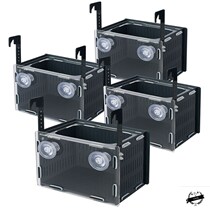 White incubator box fry fish tank turtle seedling acrylic black mini parrot fish breeding isolation box turtle shaped