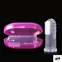 Silicone portable small dog deodorant transparent pet kitty dog toothbrush small dog toothbrushing finger sleeve puppy glove