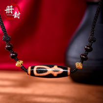 Canonized bloodshot five gods of wealth pearl necklace to pure natural Tibetan genuine agate stone beads across the choker