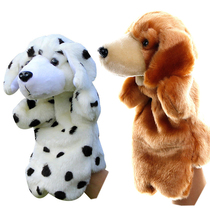 Rhubarb Dog & Spot Dog Hand Puppet Children Toy Plush Animal Baby Soothing Doll Gloves Kindergarten Teaching Aids