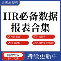 HR common data report personnel monthly report excel template personnel file management data analysis monthly report human resources management HR work summary report monthly report annual report