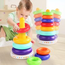 Stack music childrens early education puzzle set tower toy One or two-year-old baby baby rainbow ring ring 01-2-3 years old