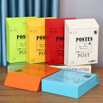 Home express receiving box door post office box retro iron belt lock outdoor wall hanging letter newspaper box mailbox