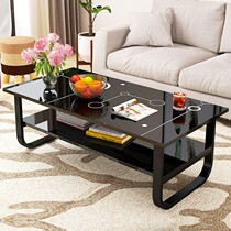 Glass coffee table small apartment living room home simple modern sofa side light luxury corner small table simple tea table