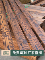 mion mion carbonized wood anti-corrosion wooden Wood outdoor wood floor wallboard sauna board Douqi pine landscape Wood