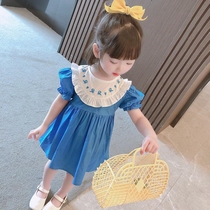 Girls dress 2021 new fashion princess woman baby summer dress child foreign air children thin Korean version of dress