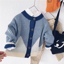 2020 Autumn new boys cardigan Korean baby Joker sweater cardigan childrens casual coat tide