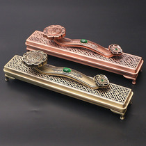New Ruyi Deco incense burner incense box creative antique beast foot word line incense burner Chinese classical sandalwood incense burner