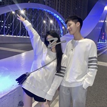 Boys long-sleeved T-shirt autumn 2020 new trend sweater top clothing male couple with the same thin section sweater tide boy t