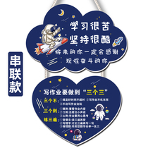 Children's Learning Inspirational Slogans Listing Primary and Secondary School Students Bedroom Desk Pendant Encouraging Tips Creative House Number