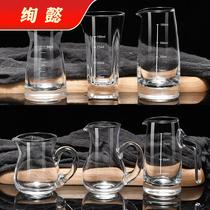 Glass liquor dispenser household small hip bottle glass jug scale glass wine wine decanter