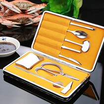 Crab eating tool 304 stainless steel crab eight crab pliers crab clip crab needle eat hairy crab crab removal crab scissors
