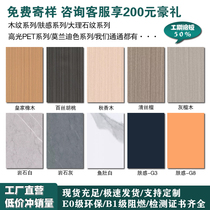 Wood veneer paint-free veneer panel background wall bamboo wood fiber integrated wall panel wood grain light luxury wind quick board