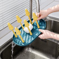 Nordic style comes with cup brush forest cup holder detachable 6 brackets drain cup holder bottle holder factory spot