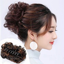 Wig female summer short wig clip hair clip large coil hair headdress short hair female back head flower ponytail