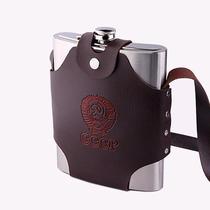 Stainless steel wine jug portable flat wine jug 2 kg 5 kg 7 kg 10 household outdoor portable small red and white wine bottle mini