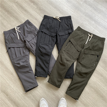 Function a winter outdoor winter windproof waterproof multi-pocket tooling thick down ankle-length pants men