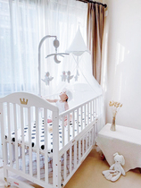 Special clearance European and American quality solid wood crib stitching large bed multifunctional bb bed newborn childrens bed baby bed