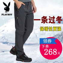 Playboy 2021 Autumn Winter New Mens Outdoor quick-drying trousers loose size multi-pocket tooling assault pants