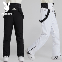 Flower Playboy ski pants male and female thickened waterproof and breathable double board couple Warm Abrasion Resistant Spring Autumn Braces Snowpants