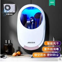 Japan imported MUJIΕ UV disinfection chopstick barrel household bucket Kitchen storage box basket shelf mildew spoon