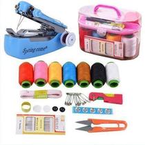 Needlework box set Needlework bag mending bag Household three-layer needlework box set Mini sewing machine manual needle iron box thread