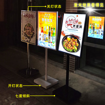 Billboard display board LED luminous water brand mall sign poster shelf vertical floor standing
