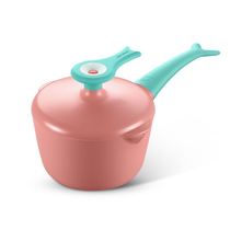 Small white pot Non-stick pot Ceramic mini small milk pot Gas stove suitable for baby special pot Auxiliary food pot Net red pot