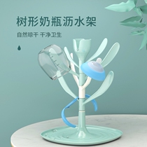 Baby bottle brush drying rack bracket dry drain filter dry rack baby bottle household hanging bottle storage rack