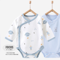 Baby bag fart Spring Summer thin Pure Cotton Newborn Baby Pajamas Conjoined Clothes Triangle Khaed Climbing Suit Summer Clothes