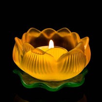 Glazed ghee lamp holder home Buddha front enshrines Guanyin lanterns Lotus Buddha lanterns for lanterns