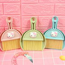 Mini desktop small broom dustpan set student childrens housework toys home small broom keyboard gap brush