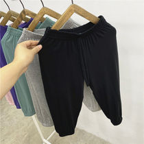 Children anti mosquito pants modal summer thin loose female air conditioning pajama pants Boys Girls baby lantern pants men