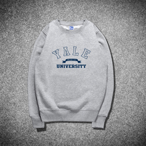 Yale University Round Neck Yale Yale souvenir plus velvet coat autumn and winter school uniforms Cotton