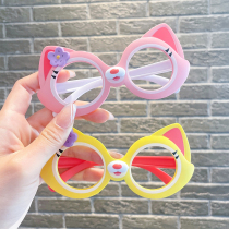 CHILDRENS GLASSES FRAME CARTOON FEMALE BABY WITHOUT LENS SUNGLASSES CUTE GIRL PHOTO DECORATION GIRL TOY SPECTACLE FRAME