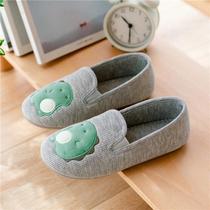 Moon shoes spring and autumn bag with cute Korean four seasons wooden floor household cotton slippers womens autumn postpartum home shoes