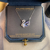 Original Swan Necklace Female Light Luxury Small Design Sense 2021 New Sterling Silver choker Premium Simple Gift