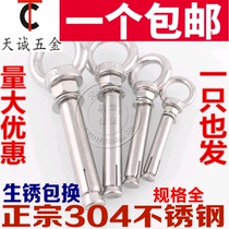 304 stainless steel expansion screw M6M8M10M12 with ring hook with ring extension universal ring expansion bolt