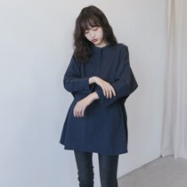 Pregnant Woman Shirt Autumn Clothing 2022 New Loose White Blouses Cotton Laced Long-sleeved Pregnant Woman Shirt Spring Autumn Career