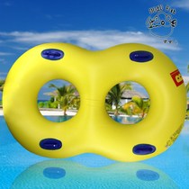Swimming ring double ring thickened new small hand 8-shaped circle surf armpit adult inflatable with handle floating ring seat