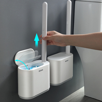 Disposable toilet brush household brush wall hanging wall type throwing artifact no dead corner cleaning toilet brush