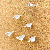 ins Three-dimensional plane pushpin Cork board message board nail Creative Wrought iron photo wall Felt decorative I-shaped nail 6