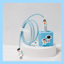 Astronaut 13 data cable protective cover Apple 12 original Charger Protection head iphone11promax mobile phone charging cable anti-breaking ipad headset winding rope cute decoration storage