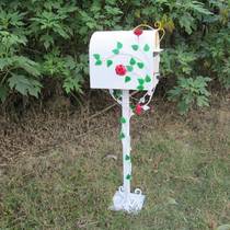 European style pastoral iron Villa letter box landing Billboard mailbox outdoor rain-proof newspaper mailbox