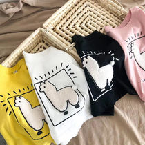 Childrens foreign style cartoon T-shirt New ins tide Korean version loose design sense niche summer half sleeve shirt childrens clothing