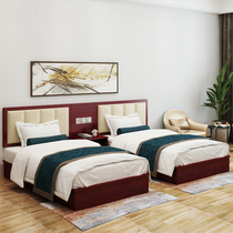 Hotel Furniture Solid Wood Multi-Laminate Minimalist Modern Quick Guest House Bed Linen Rooms Bed Linen