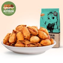 Three squirrels hand-peeled Badan wood 120g 160g Leisure snacks nuts almonds fried almond kernels dried fruits