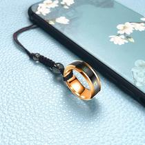 Mobile phone lanyard temperature-sensitive ring buckle smart titanium steel men and women couple models mobile phone case pendant universal anti-lost portable rope