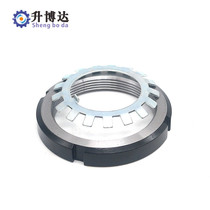 Locking round nut toothed anti-loosening washer for bearings BKJ51 52-M10M12M15M17M20M25M30