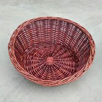  Wicker pile head display basket Woven fruit plate rattan woven vegetable food basket basket bag basket woven basket fixed surface